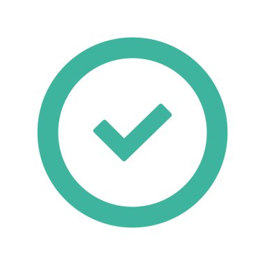 onay işareti simgesi. düz tasarım stili.