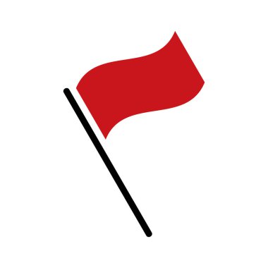 minimalist vektör illüstrasyonu, bayrak simgesi