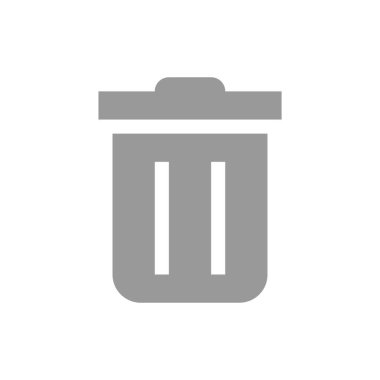 Çöp kutusunun vektör illüstrasyon simgesi 