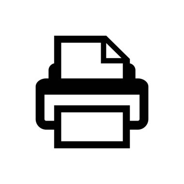 minimalist vektör illüstrasyonu, yazıcı simgesi