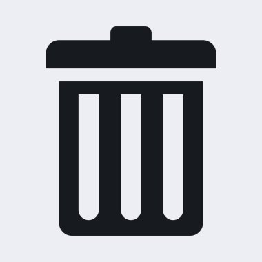 Çöp kutusunun vektör illüstrasyon simgesi 