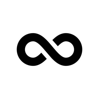 Sonsuzluk vektör logo tasarım şablonu