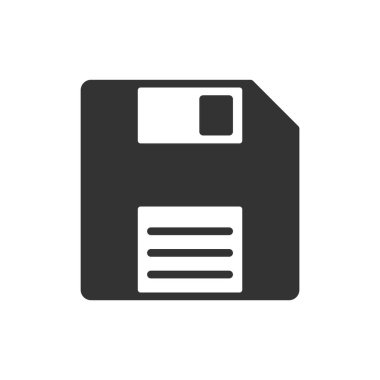 Disket disk simgesi vektör illüstrasyonu