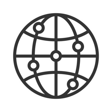 Dünya haritası simgesi. vektör illüstrasyonu