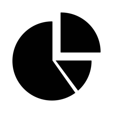 minimalist vektör illüstrasyonu, pasta çizelgesi simgesi