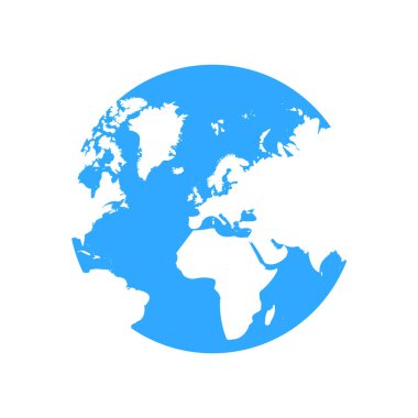 Dünya haritası simgesi. vektör illüstrasyonu