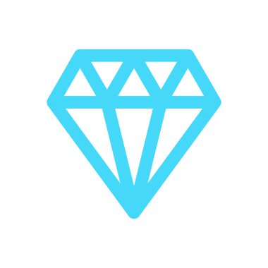 Elmas. Web simgesi basit illüstrasyon