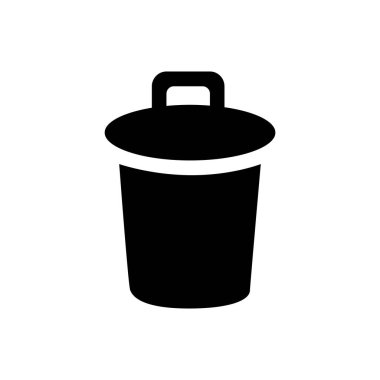 Çöp kutusu simgesi. Web için basit titreşim kutusu vektör simgeleri çizimi