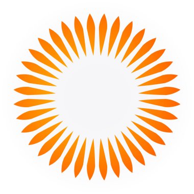 Çiçek ikonu. Web için ayçiçeği vektör simgelerinin düz çizimi