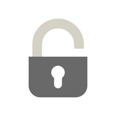 asma kilit ikon vektör çizimi