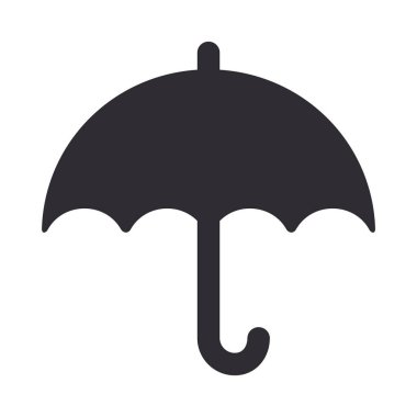 şemsiye simgesi, düz vektör çizim tasarımı