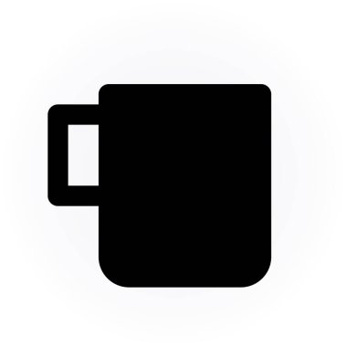 Kahve fincanı ikonu. Web tasarımı için sıcak içecek vektör simgelerinin basit bir gösterimi