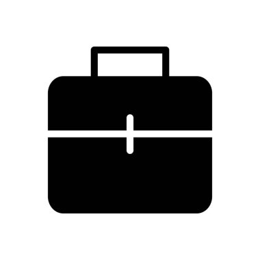 Beyaz arkaplanda izole edilmiş evrak çantası simgesi