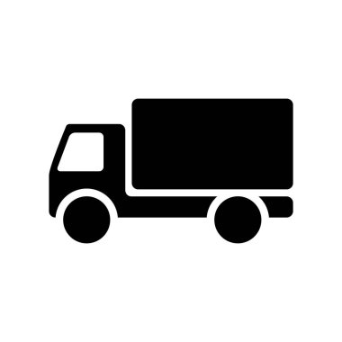 Bir kamyonun vektör illüstrasyon simgesi 
