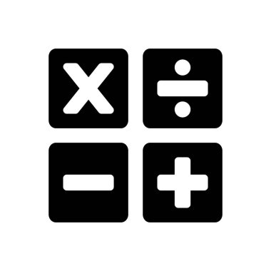 Hesap makinesi düz Stil simge vektör çizim