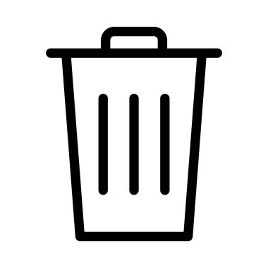 Çöp kutusunun vektör illüstrasyon simgesi 