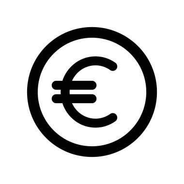 Euro simgesi vektör çizim 