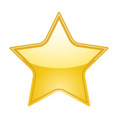 Bir yıldızın vektör illüstrasyon simgesi