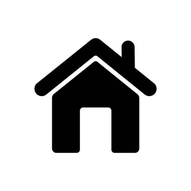 Beyaz arkaplanda izole edilmiş evin vektör simgesi