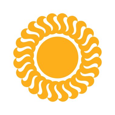 Güneş ikonu. düz dizayn. vektör illüstrasyonu.