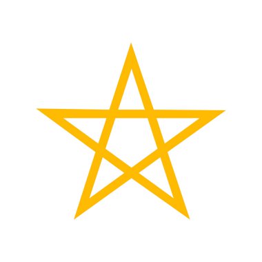 Beyaz arka planda yalıtılmış yıldız vektör simgesi