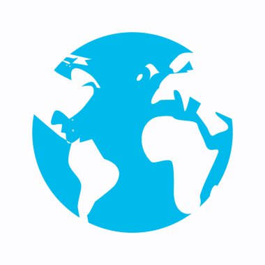 Dünya haritası simgesi. vektör illüstrasyonu