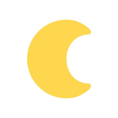 Minimalist vektör illüstrasyonu, ay simgesi