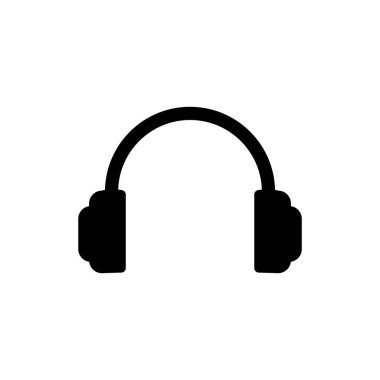 Kulaklık simgesi vektörü web ve mobil uygulama tasarımınız için beyaz arkaplanda izole edildi, kulaklık logosu kavramı