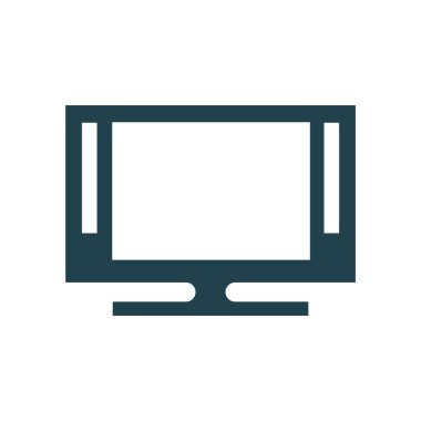 bilgisayar monitörü ikon vektör illüstrasyonu