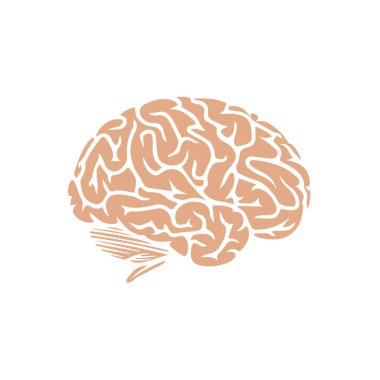 beyin ikonu vektör illüstrasyonu