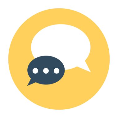 Konuşma balonu ikonu. vektör illüstrasyonu