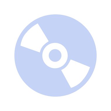 Beyaz üzerine cd disk simgesi vektörü