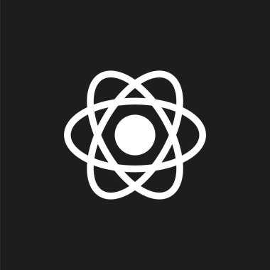 atom simgesi vektör illüstrasyonu
