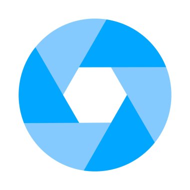 Fotoğraf makinesi obtüratör simge vektör çizim