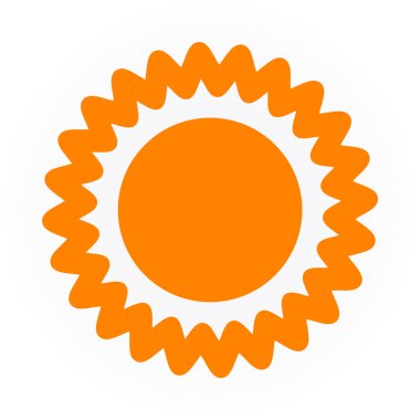 Güneş ikonu. düz dizayn biçimi 10