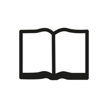 kitap simgesi beyaz zemin üzerine