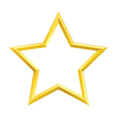 Beyaz arka planda yalıtılmış yıldız vektör simgesi