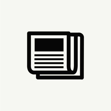 gazete simgesi vektör illüstrasyonu