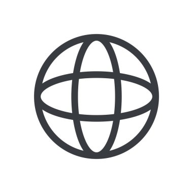 Dünya ikonu. Düz dizayn. vektör illüstrasyonu.