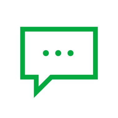 Sohbet kabarcığı vektör illüstrasyonu