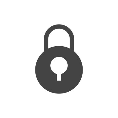 asma kilit ikon vektör çizimi