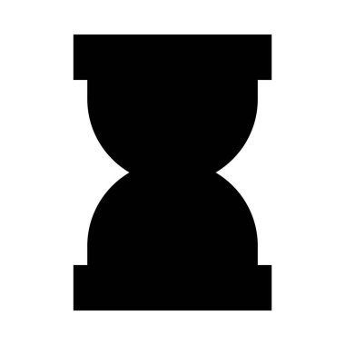 kum saati düz vektör simgesi