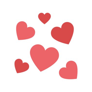 Kalp ikonu. Sevgililer Günü sembolü. vektör illüstrasyonu