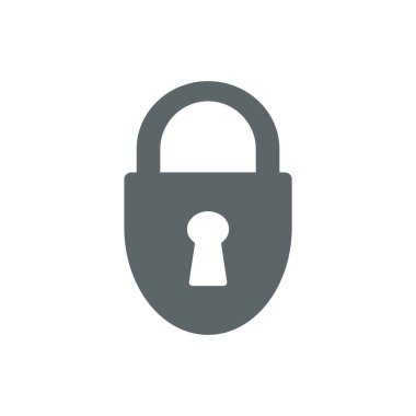 asma kilit ikon vektör çizimi