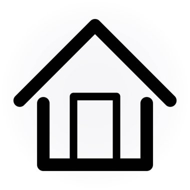 Beyaz arkaplanda izole edilmiş evin vektör simgesi