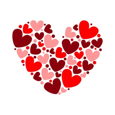 kalp şekli vektör illüstrasyonu