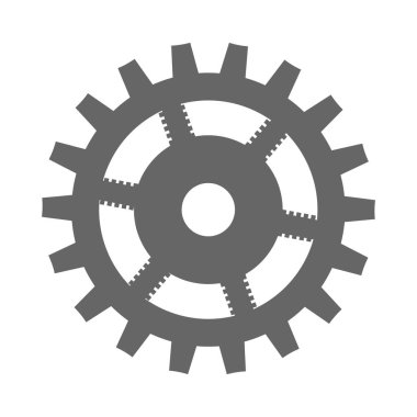 minimalist vektör illüstrasyonu, dişli simgesi