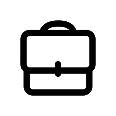 Beyaz arkaplanda izole edilmiş evrak çantası simgesi