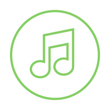 müzik notası ikon vektör illüstrasyonu