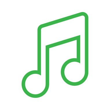 minimalist vektör illüstrasyonu, müzik simgesi